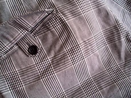 Chino sivý vzor   36, h&m,l