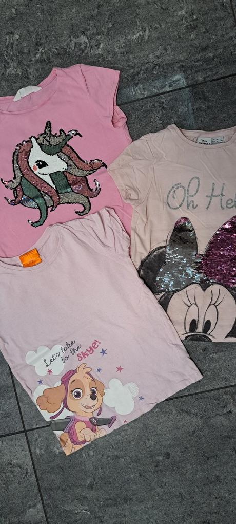 3x tričko, h&m,122