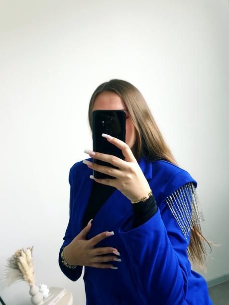 Extravagantné modré sako m, m