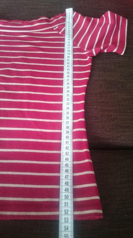 Červené pásikavé tričko, s