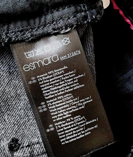 Čierne riflové kraťasy šortky medium waist esmara, esmara,40