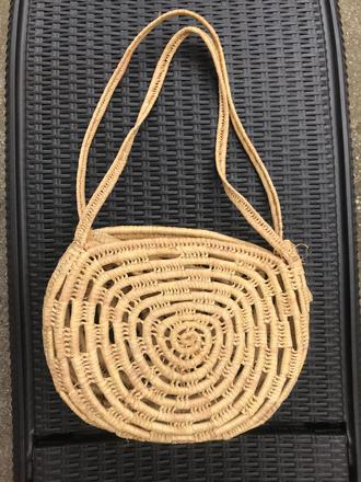Prútená taška, kabelka,