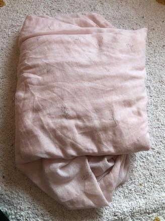 Bledoružová kvetovaná bavlnená plachta s gumou, šírka (cm): 180,dĺžka (cm): 200