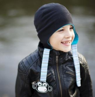 Pinkie detská čiapka little monkey black, pinkie,80 / 86 / 92