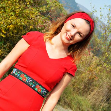 Folklórny opasok široký, krojový, ľudový , 55 mm, 