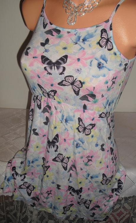 Motylikova bavlnena tunika, h&m,xs