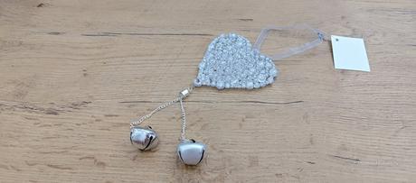 Srdce závesné s rolničkami - 80x85 mm, 