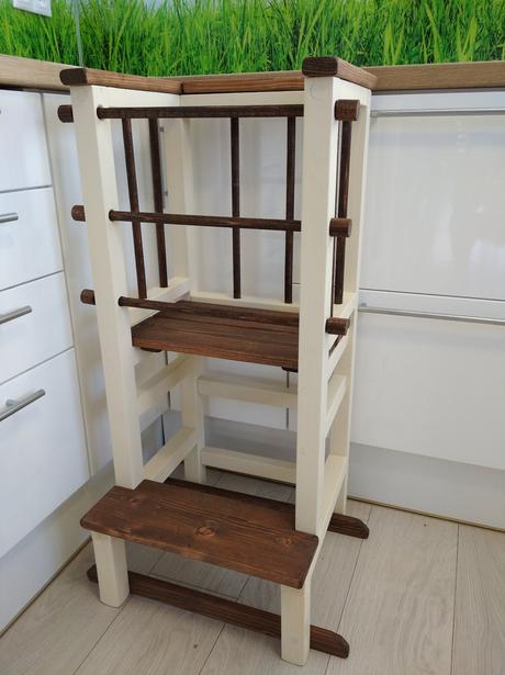 Učiaca veža polohovateľná - learning tower montess,