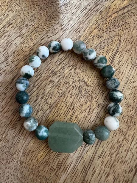 Náramok rovnováhy a sebadôvery stromčekový achát,