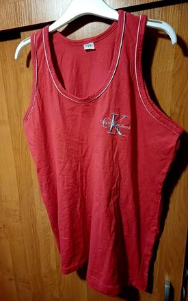 Damske červené tricko calvin klein xl, calvin klein,xl