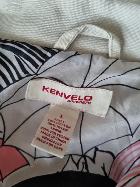Krémový trenčkot kenvelo l, kenvelo,l