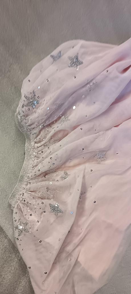 Ružová trblietavá suknička, 128