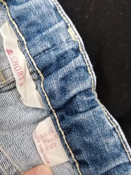 Riflové kraťasy 92 modre, denim,92