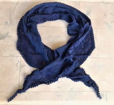 Bavlnená šatka s krajkou, 