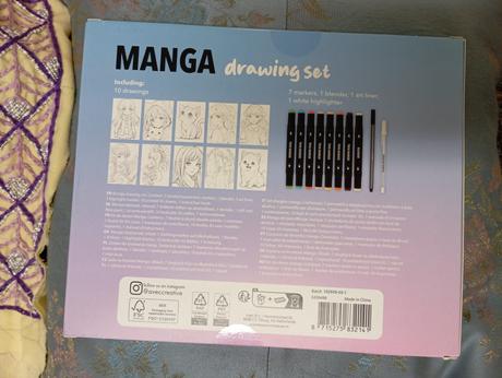 Manga set fixky s omaľovánkami, 