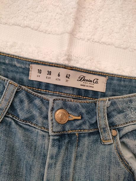Dámske modré rifle m, denim co,m