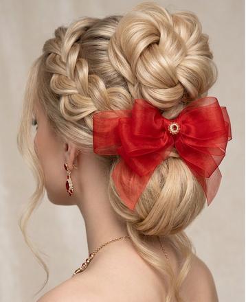 Organzová mašľa s trblietavými kamienkami, 