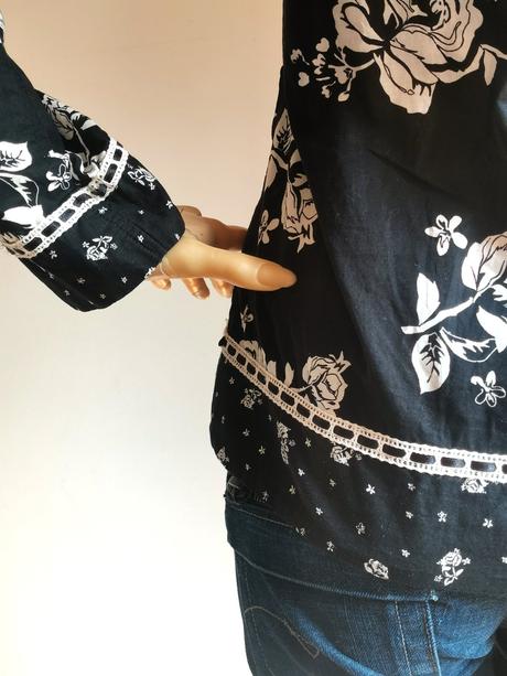 Zavinovacia bavlnená blúzka, h&m,s