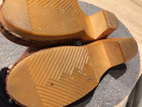 Elegantné dreváky - semišové, zn. buxa, 41