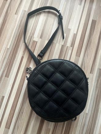 Čierna večerna okrúhla kabelka,