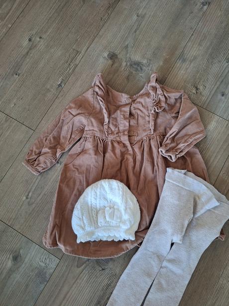 Jesenné saty plus pančušky a ciapka h&m, h&m,86