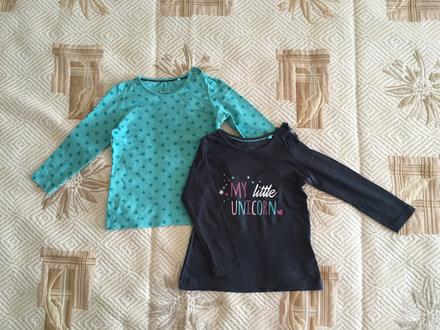 Tričká s dlhým rukávom 86/92, lupilu,86