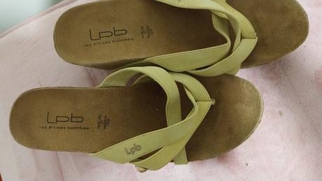 Letné korkové šlapky na klinovom podpätku, 38