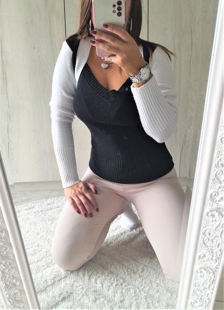 Čiernobiely sveter-s/m, s