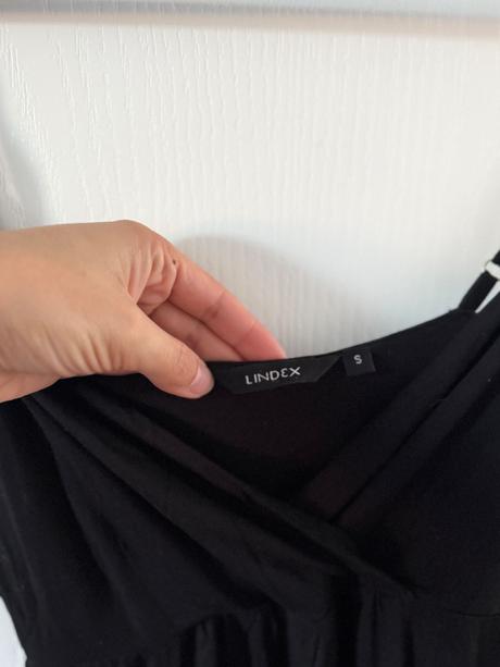 Čierne viskózové maxi šaty lindex veľkosť s, lindex,s
