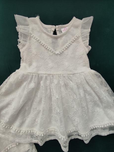 Biele šaty pre sestry veľ. 74 a 98, pepco,98