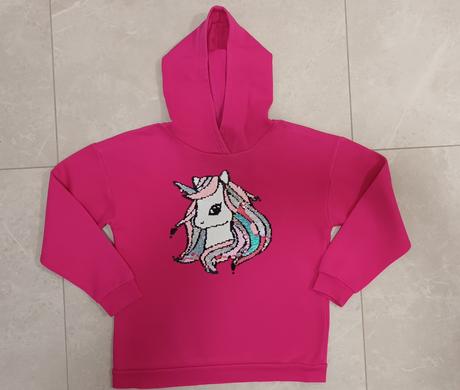 Mikina s jednorožcom, veľkosť 134 cm., h&m,134
