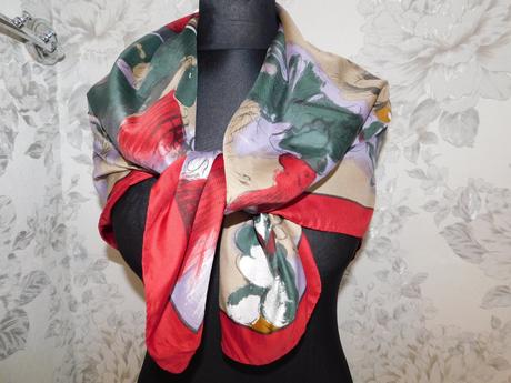 Kvalitná luxusna hodvabna elegantná šatka, xl