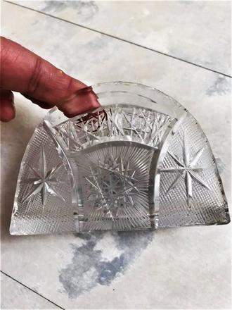 Kryštálový stojan na servítky bohemia, 