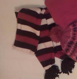 Pásikavý teplý šál, asi na 2-6 r, takko