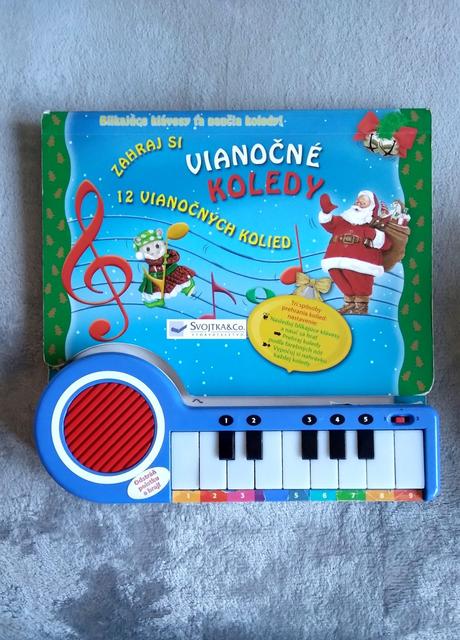 Kniha klavír - zahraj si vianočné koledy vianoce, 