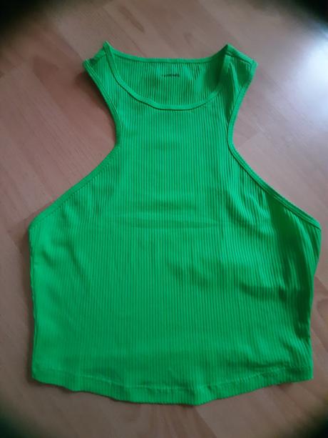 Zelený crop top, tezenis,m