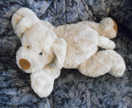 Plyšový ležiaci pes ty 53 cm,