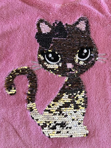 Teplá chlpatá mikina s mačičkou premieňacou, kiki&koko,128