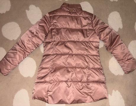 Dlhý prešívaný kabát desigual s textom v.122/128, desigual,128