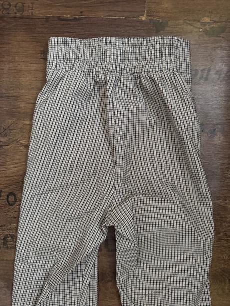 Elastické kárované nohavice cropp s vyšším pásom, 32