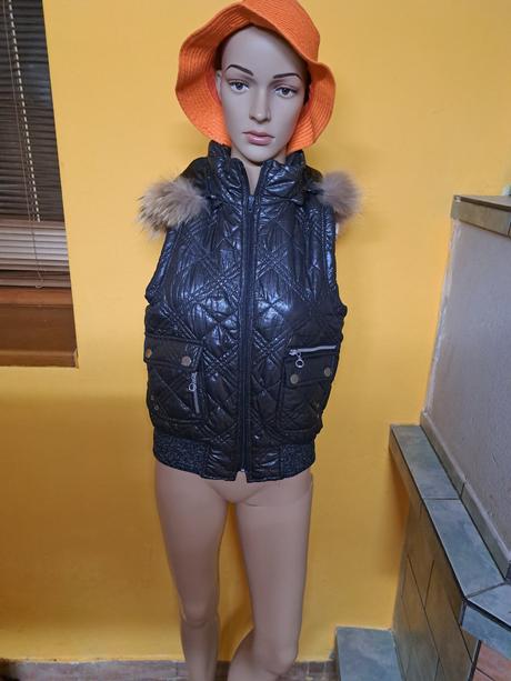 Dámska vetrovková vesta, s