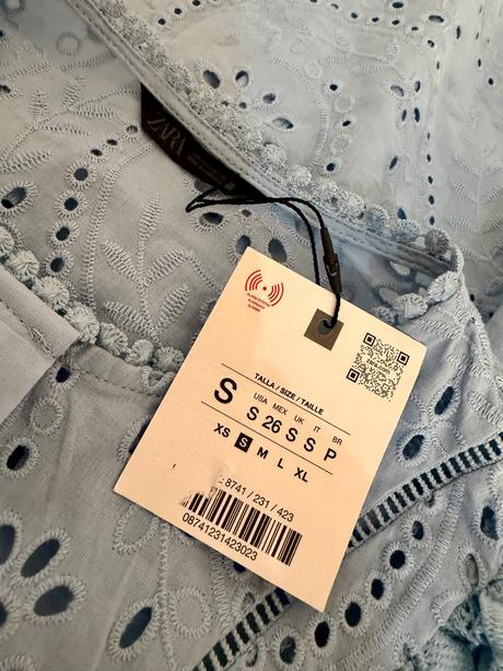 Luxusná zara madeirová blúzka romantický štýl, zara,s