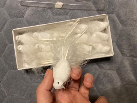 Biele vianocne vtáčiky,