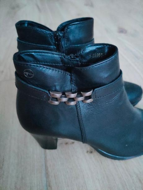 Kožené kotníkové čižmy, tamaris,38