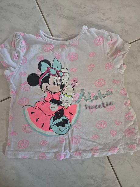 Biele tričko minnie, pepco,80