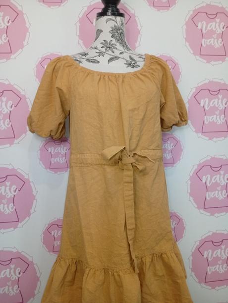 Camel šaty s viazaním, 40