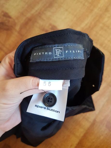 Pietro filipi pánske pukové nohavice čierne veľ.54, pietro filipi,54