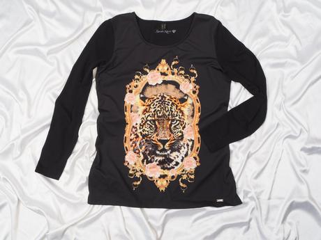 Kvalitný čierny top sara kern, 40