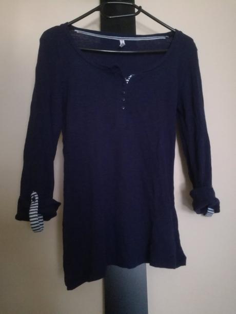 Modré tričko, fishbone,s