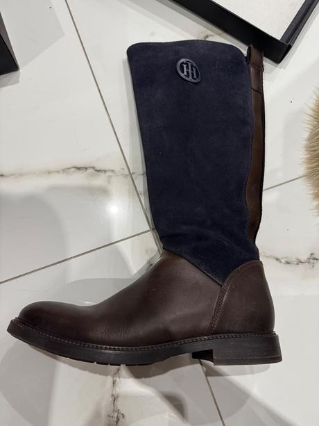 Tommy hilfiger kožené čižmy 40, tommy hilfiger,40